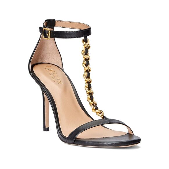 Lauren by Ralph Lauren Kate Sandal Heels with Chain detail - Picture 2 of 4
